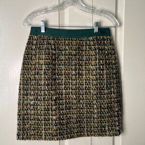 Kate Spade Green Tweed Skirt